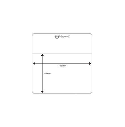 Plastficka Liggande 106x65mm