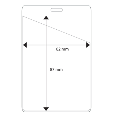 Plastficka Stende 62x87mm