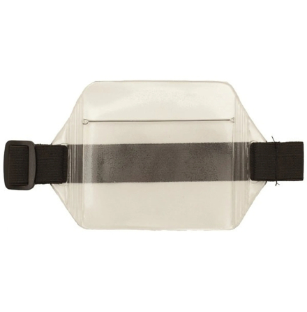 Plastficka f�r arm liggande - svart band