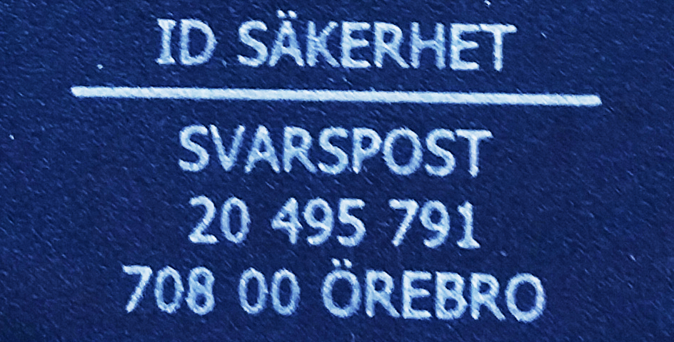 Svarspost adress